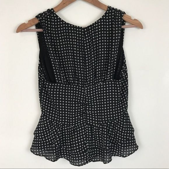 J.Crew NWT V-Neck Peplum Top in Stars Print Size 2