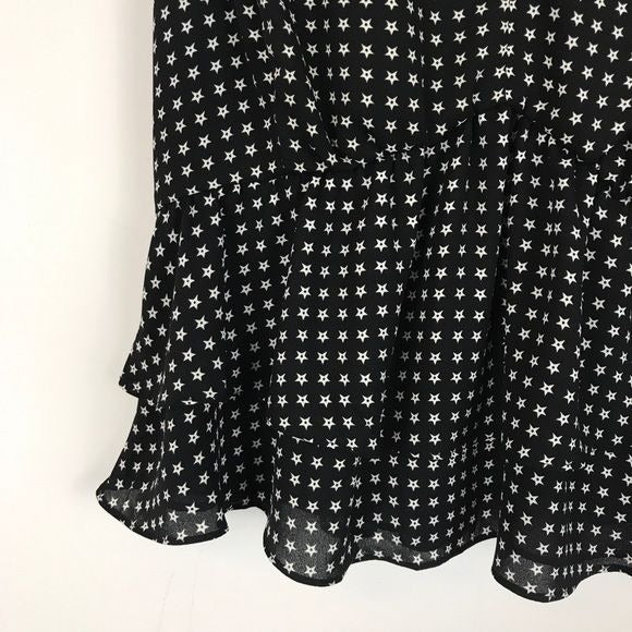 J.Crew NWT V-Neck Peplum Top in Stars Print Size 2