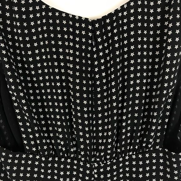 J.Crew NWT V-Neck Peplum Top in Stars Print Size 2