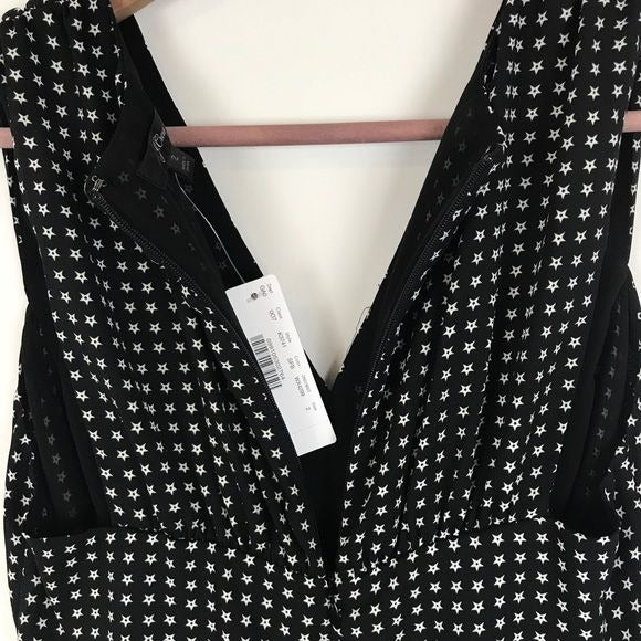 J.Crew NWT V-Neck Peplum Top in Stars Print Size 2
