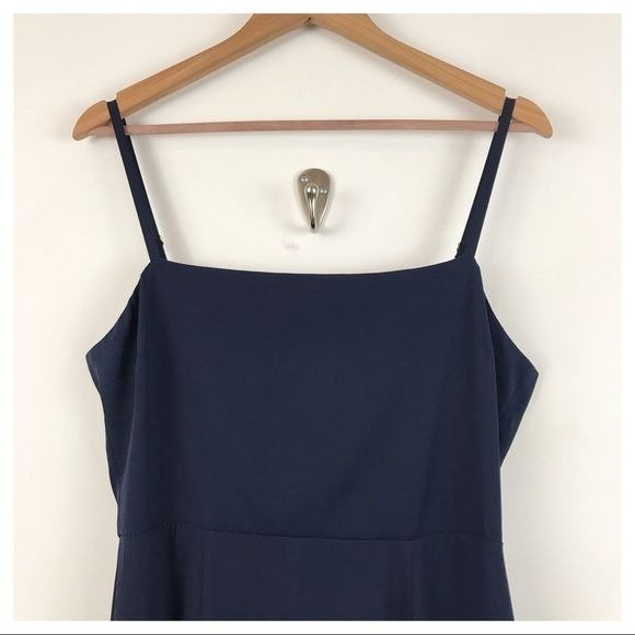 Show Me Your Mumu NWT Lauren Tie Maxi Dress in Rich Navy Crisp Size XL