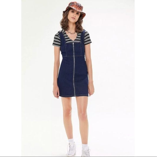Urban Outfitters Zella Denim Front Zip Dress Size 2
