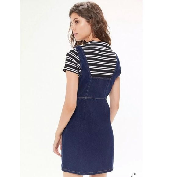 Urban Outfitters Zella Denim Front Zip Dress Size 2