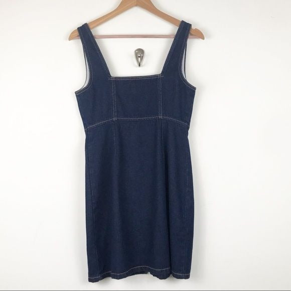 Urban Outfitters Zella Denim Front Zip Dress Size 2