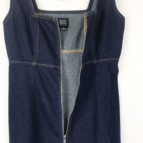 Urban Outfitters Zella Denim Front Zip Dress Size 2
