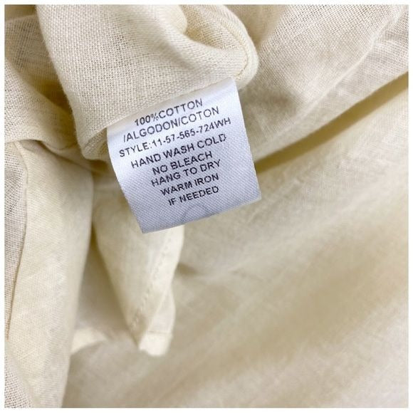 Stetson Cream Grommet Dress Size Medium