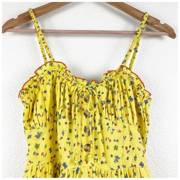 Urban Outfitters Betti Print Linen Romper Size Small