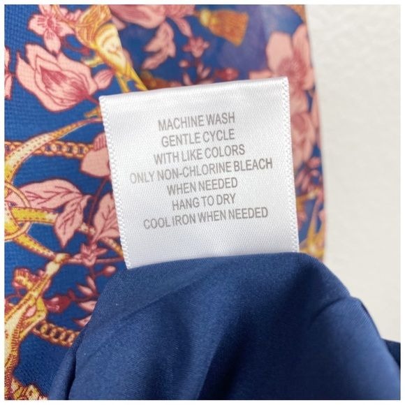 ModCloth Blue & Pink Floral Long Sleeve Horse Dress Size 6