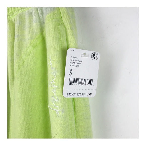 Free People Cozy Cool Girl Sweatpants in Lightening Bug Size Small