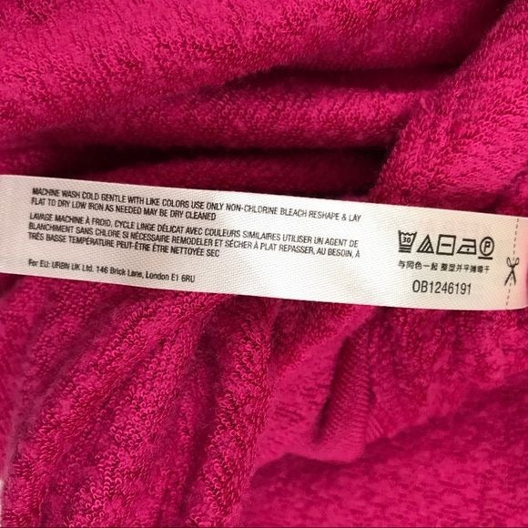 Anthropologie Saturday Sunday  Ruched Rhea Hot Pink Sweater Top Size XS