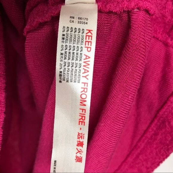 Anthropologie Saturday Sunday  Ruched Rhea Hot Pink Sweater Top Size XS