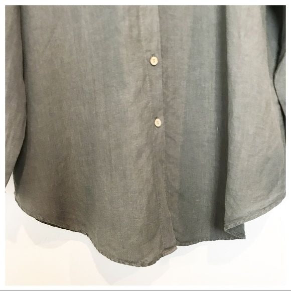 Soft Surroundings Linen Button Down Size Large