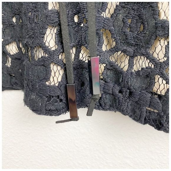 Free People Back to Black Crochet Dress Size 4