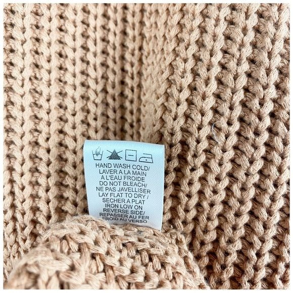 Gentle Fawn Arizona Chunky V-Neck Sweater in Clay Size XL