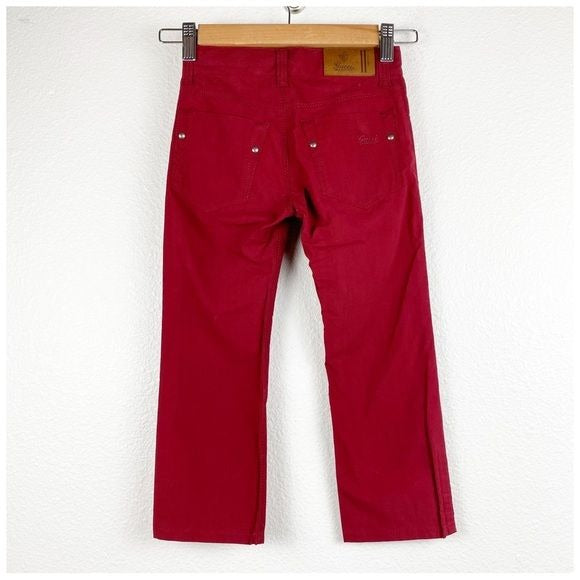 Gucci Kids Red Straight Leg Pants Size 4