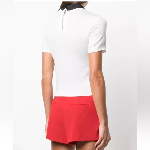 NWT Alice and Olivia Linden Stace Face Short Sleeve Sweater Size Small