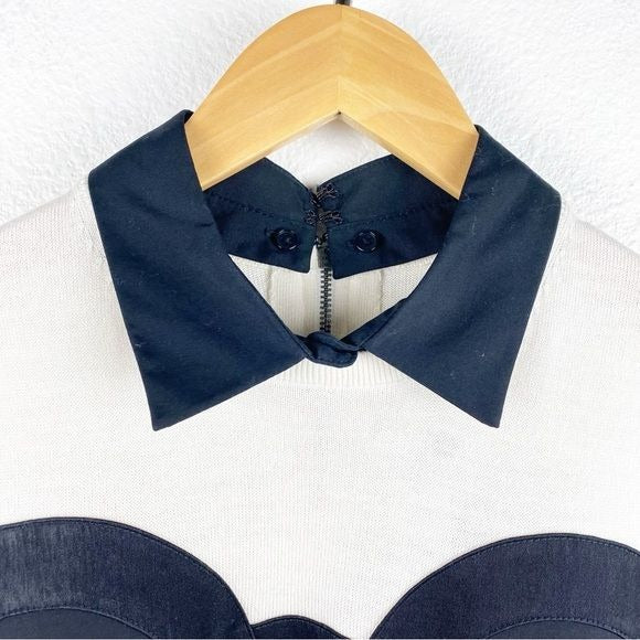 NWT Alice and Olivia Linden Stace Face Short Sleeve Sweater Size Small