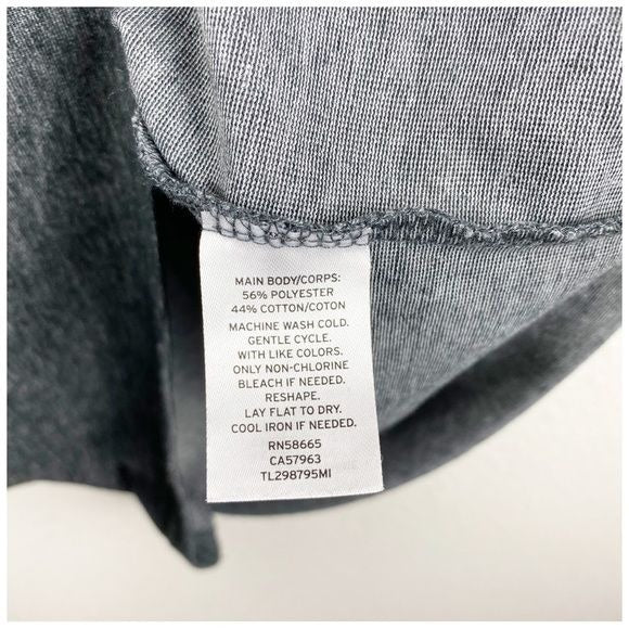 Leith Gray Bodycon Ruched Long Sleeve Dress Size Medium