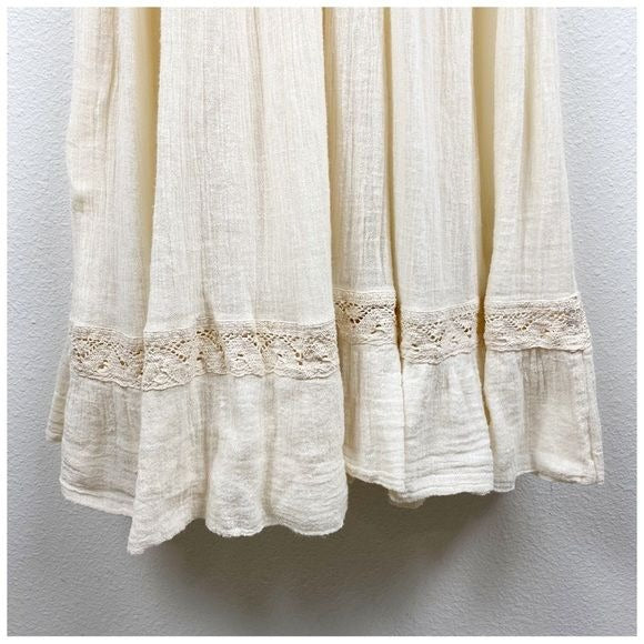 Jen’s Pirate Booty for Free People Cream Gauze Maxi Dress Size Medium