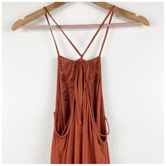 Free People Heat Wave Tunic Dress in Terracotta Size XS