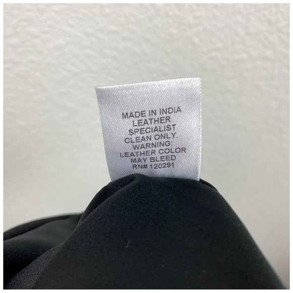 Michelle Mason Leather Mini Skirt With Slit in Black Size 0