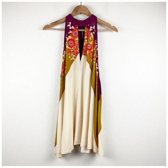 Free People NWT Beat of my Heart Tunic in Purple Size Small