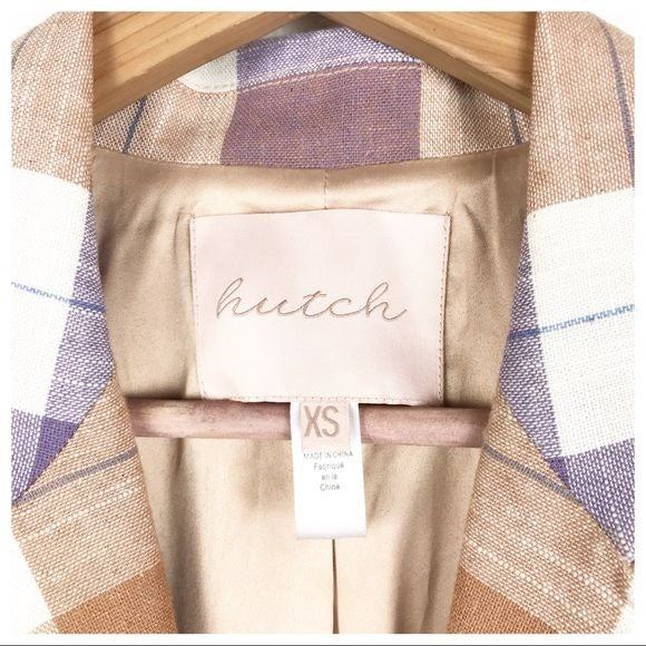 Anthropologie Hutch Classic Longline Plaid Vest Size XS
