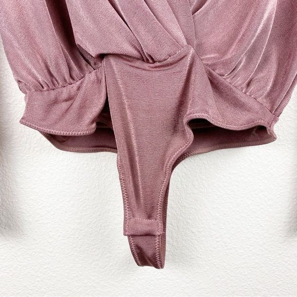 Free People Turnt Bodysuit in Mauve Woods Size Small
