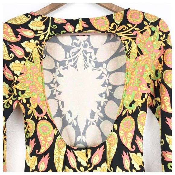 Zara NWT Retro Floral Print Mini Dress Size XS