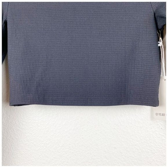 Year of Ours Thermal Nancy Crop in Black Size Small