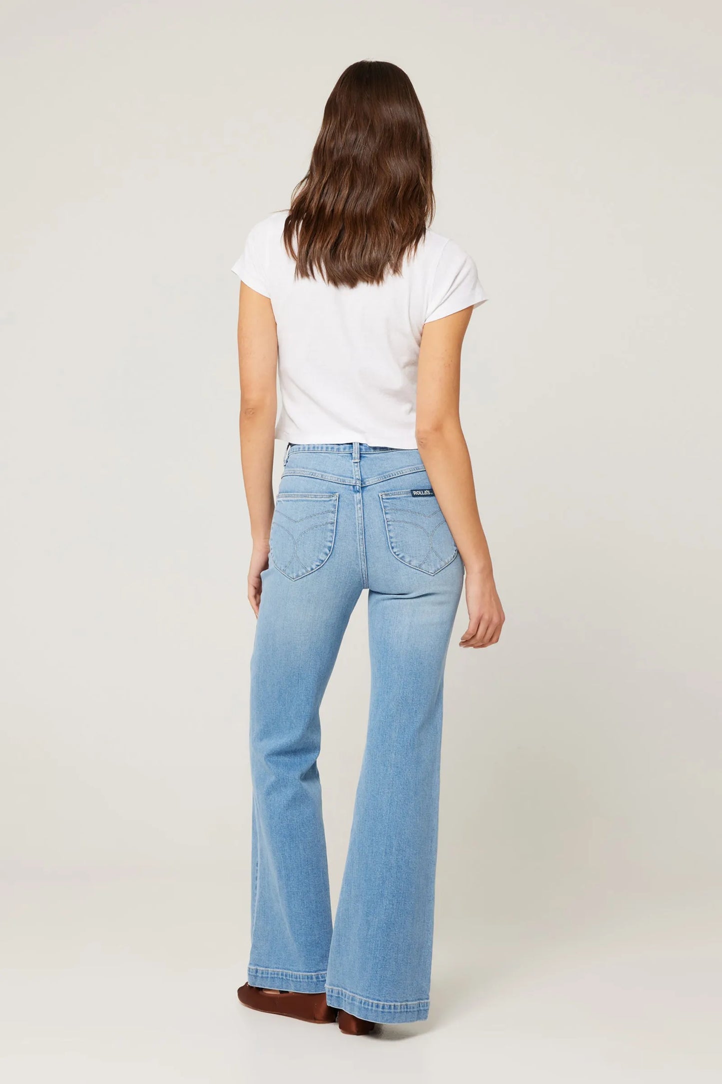 Rolla's Eastcoast Flare Jeans in Faded Blue