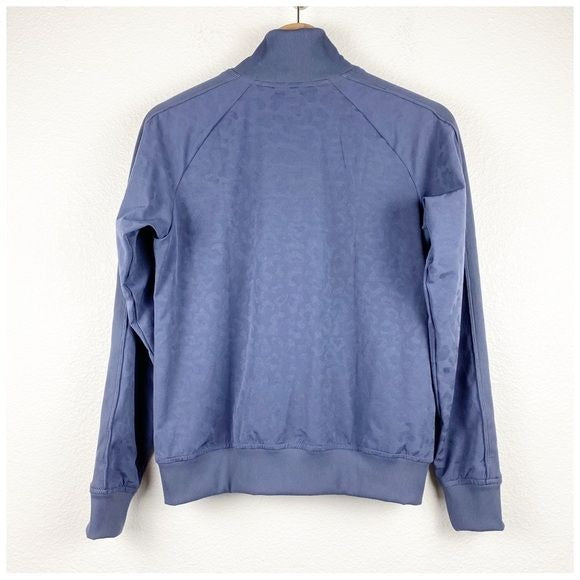 Athleta Brooklyn Bomber Jacket in Blue Leopard Size XS