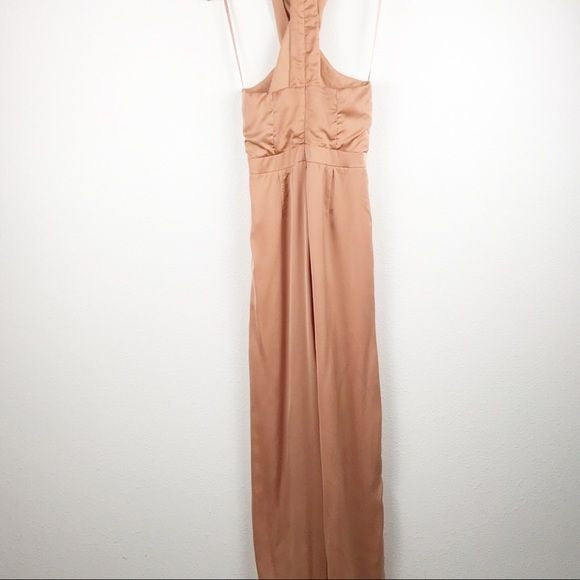 Do+Be Orange Satin Jumpsuit Size Large