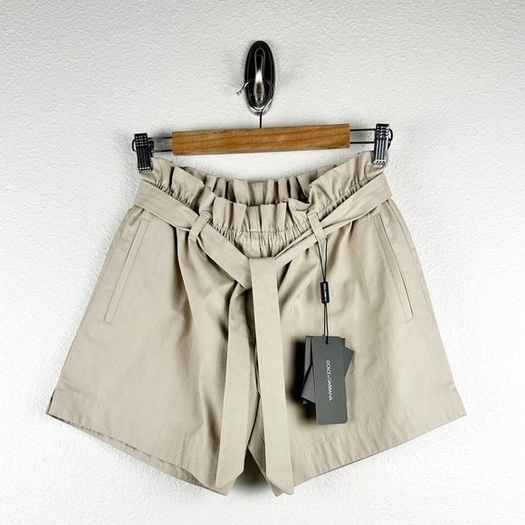 Dolce & Gabbana Tan Paperbag Shorts Size 11/12