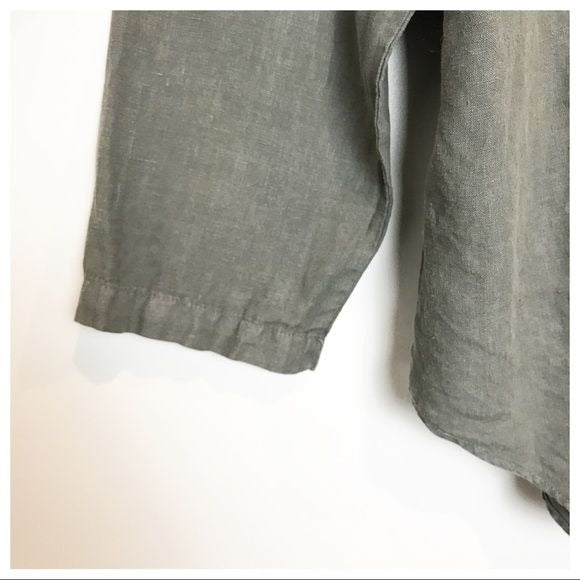 Soft Surroundings Linen Button Down Size Large