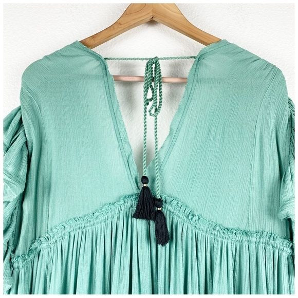 Free People Bali Will Wait For You Embroidered Midi Dress Size XS