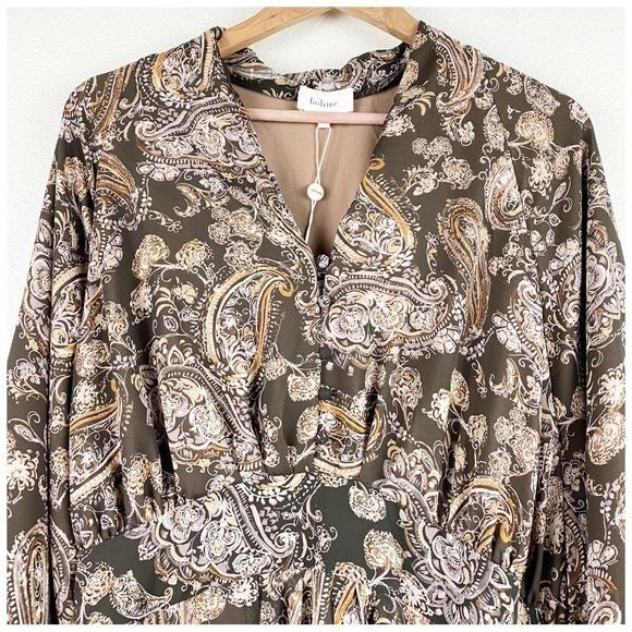 Bohme NWT Chaney Paisley Print Maxi Dress Size Large