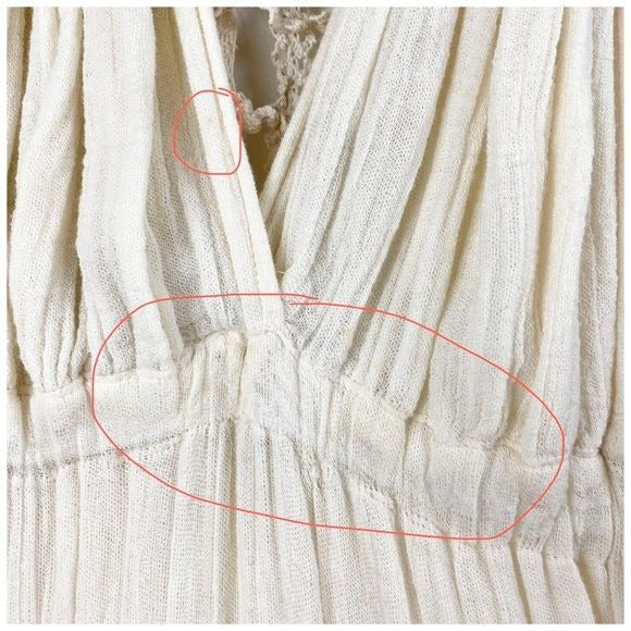 Jen’s Pirate Booty for Free People Cream Gauze Maxi Dress Size Medium