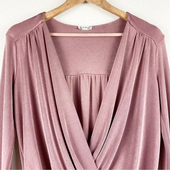 Free People Turnt Bodysuit in Mauve Woods Size Small