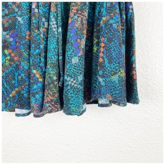 Free People Saturday Sun Mini Skirt in Black Multi Size 2