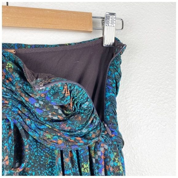 Free People Saturday Sun Mini Skirt in Black Multi Size 2