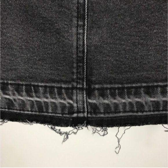 Hidden Jeans NWT Distressed Button Up Denim Mini Skirt Size Large
