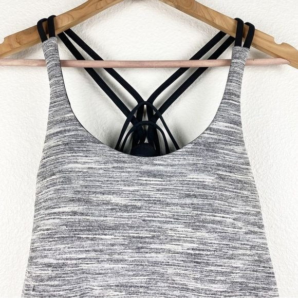 Lululemon Moment To Movement 2-In-1 Tank Space Dye Camo Black White/Black Size 6
