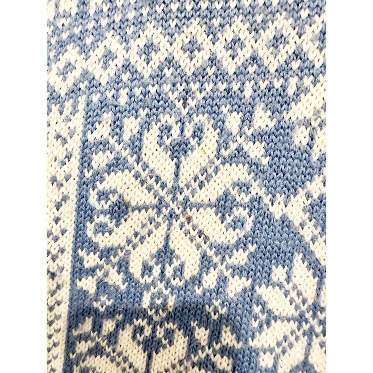 Obermeyer Vintage Blue Snowflake Wool Blend Sweater - Medium