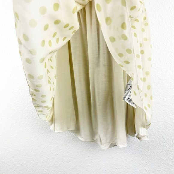 Dolce & Gabbana NWT Yellow with Green Polka Dots Dress Size 3