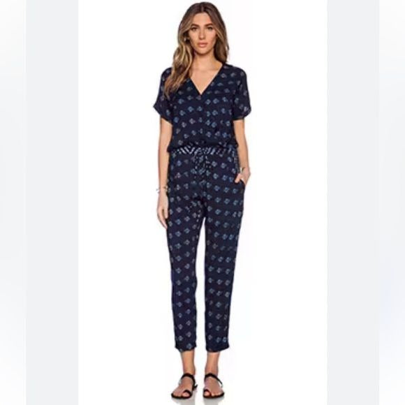 Velvet by Graham & Spencer Indian Challis Cady Jumpsuit in Multi Size Small