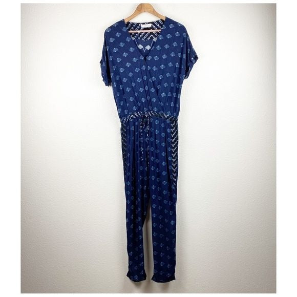 Velvet by Graham & Spencer Indian Challis Cady Jumpsuit in Multi Size Small