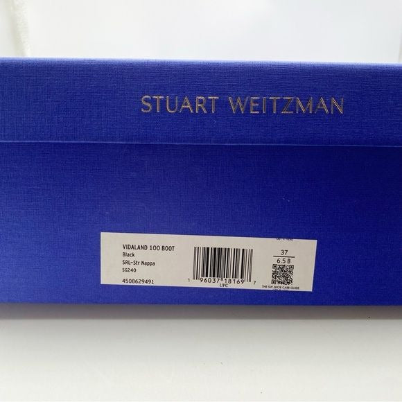 Stuart Weitzman Vidaland 100 Boot in Black Leather Size 6.5