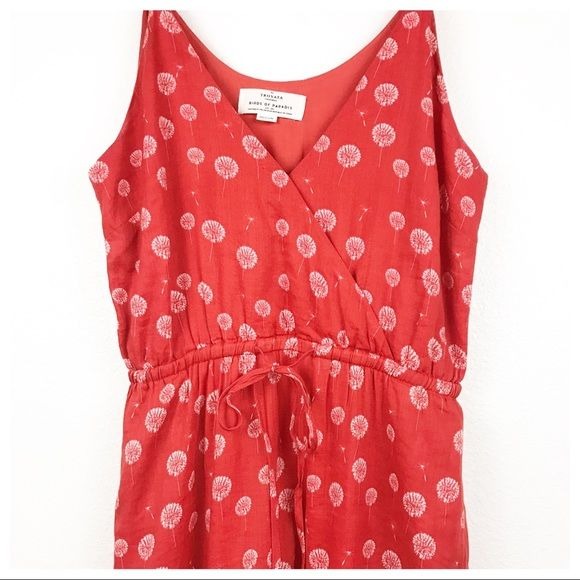 Trovata Birds of Paradise Red Dandelion Dress Size Medium