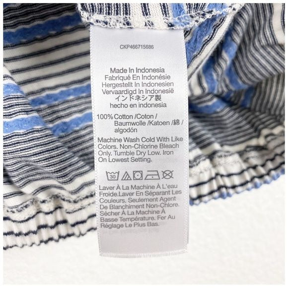 Madewell Jacquard Keyhole Crop Top in Stripe Size Small